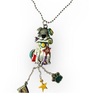 Vintage ganz dog keychain charm color Charms Purse Heart Bone STUNNING!